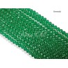 1 FILO di Cipollotti 3mm in cristallo sfaccettato Emerald