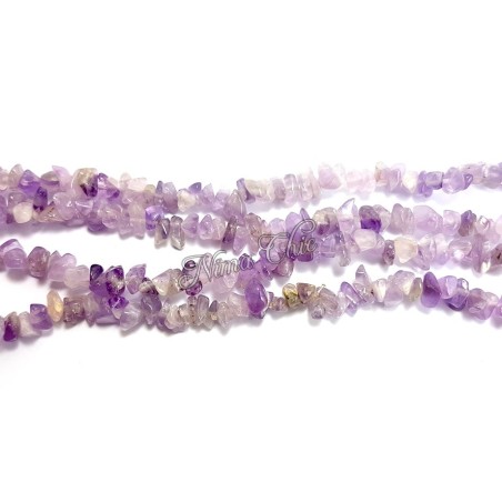 Perle a scaglie in pietra dura di Ametista viola